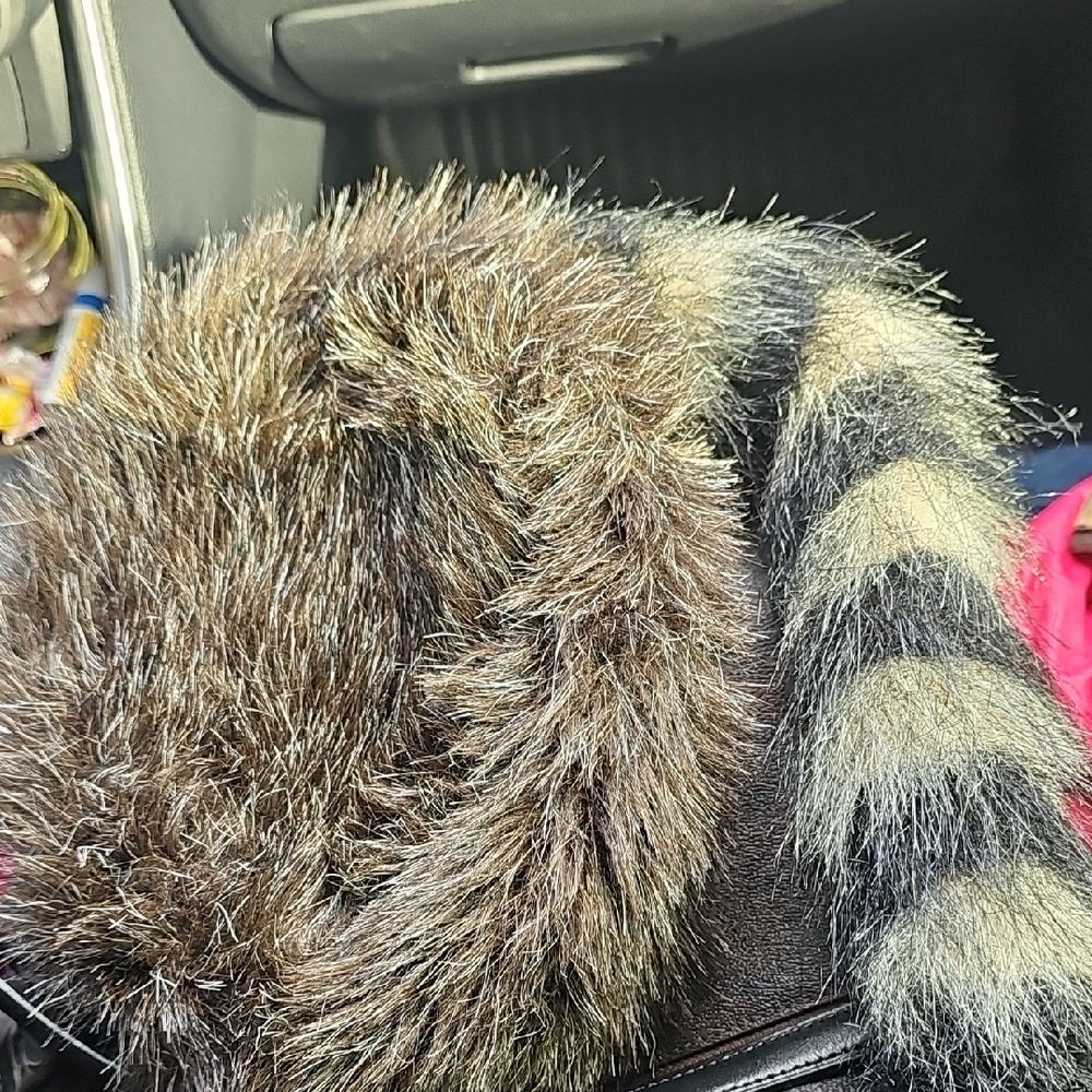 Faux Fur Coonskin Cap with a Raccoon Tail Kids Iconic Daniel Boone Hat